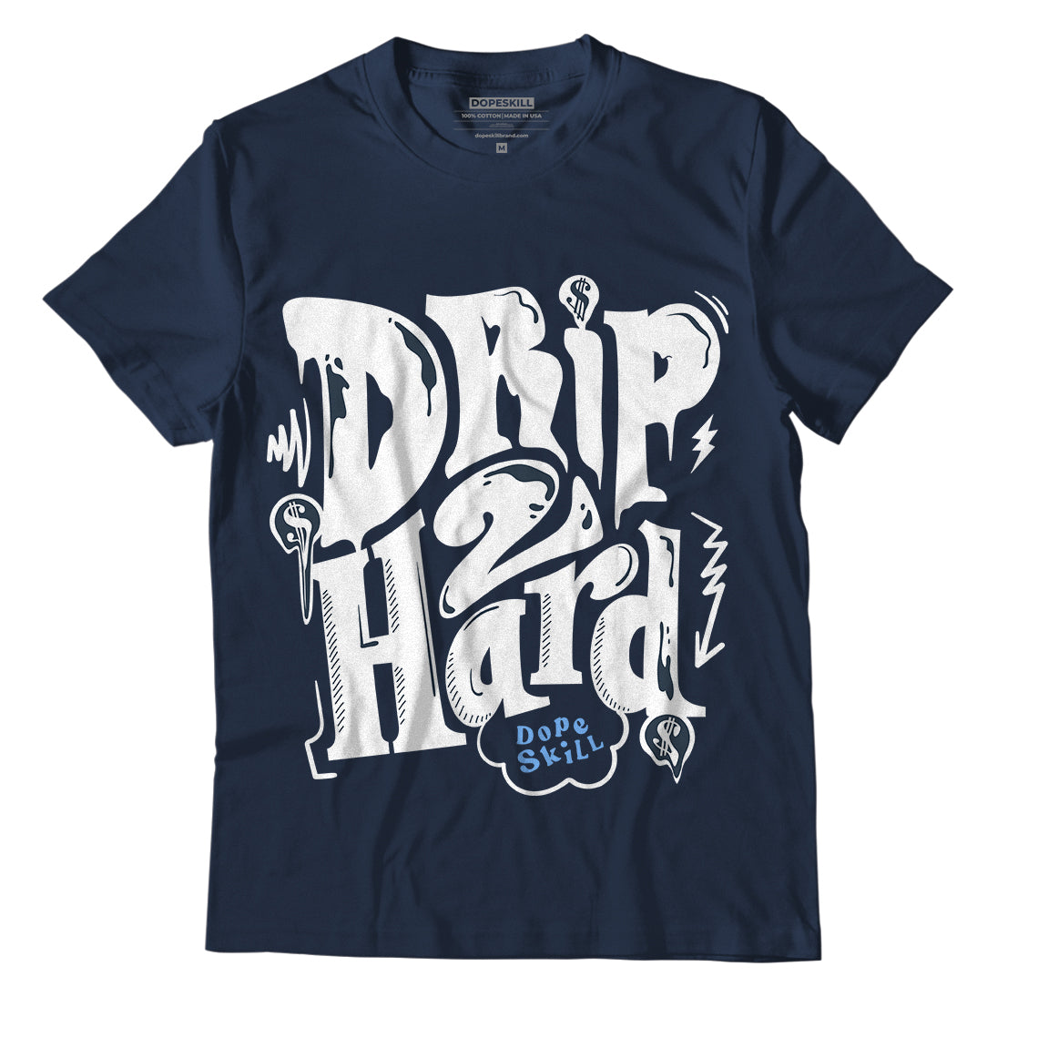 Jordan 6 Midnight Navy DopeSkill T-shirt Drip Too Hard Graphic