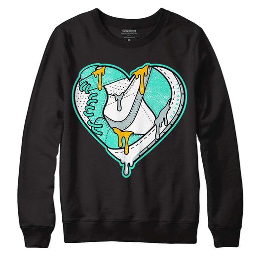 New Emerald 1s DopeSkill Sweatshirt Heart Jordan 1 Graphic - Black