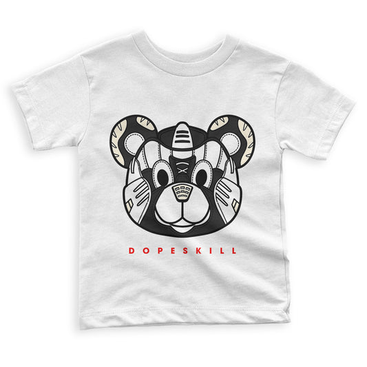72-10 11s Retro Low DopeSkill Toddler Kids T-shirt SNK Bear Graphic - White