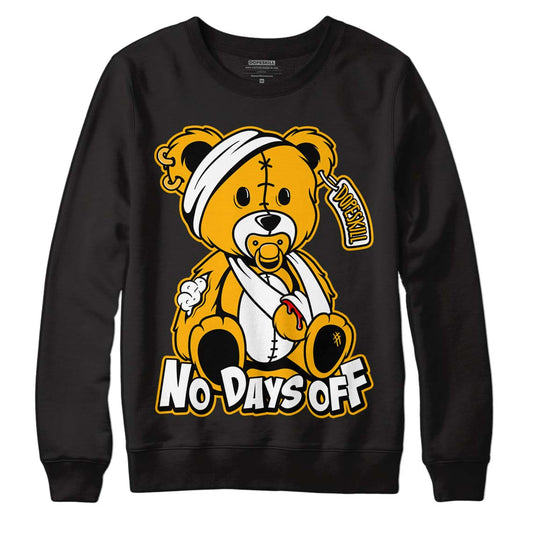 Goldenrod Dunk DopeSkill Sweatshirt Hurt Bear Graphic - Black