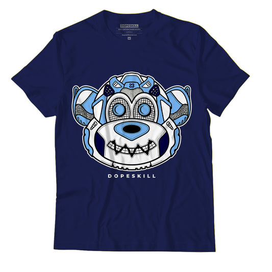AJ 6 University Blue DopeSkill College Navy T-Shirt Monk Graphic