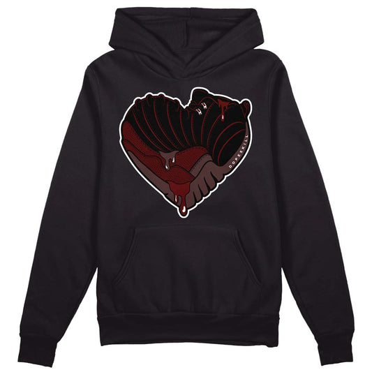 Jordan 12 x A Ma Maniére DopeSkill Hoodie Sweatshirt Heart Jordan 12 Graphic Streetwear - Black 