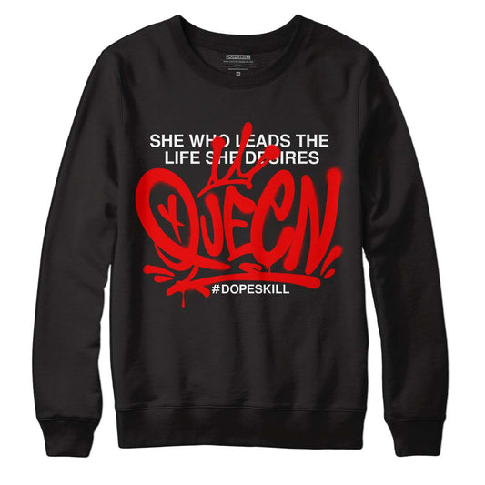 Cherry 11s DopeSkill Sweatshirt Queen Graphic - Black 