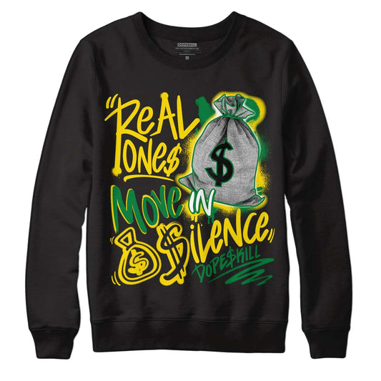 Dunk Low Reverse Brazil DopeSkill Sweatshirt Real Ones Move In Silence Graphic - Black