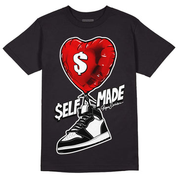 Jordan 1 High 85 Black White DopeSkill T-Shirt Self Made Graphic Streetwear  - Black 