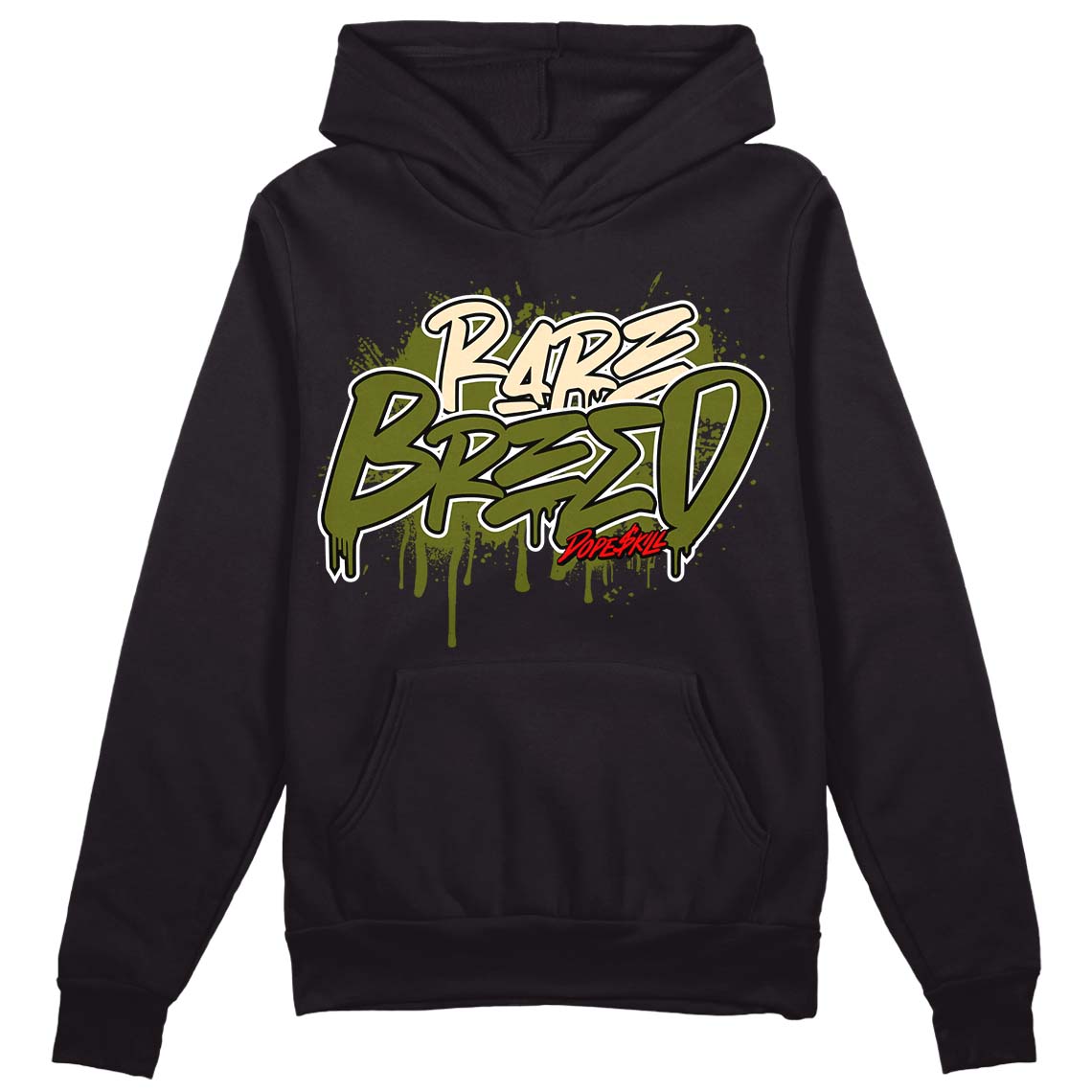 Travis Scott x Jordan 1 Low OG “Olive” DopeSkill Hoodie Sweatshirt Rare Breed Graphic Streetwear - Black