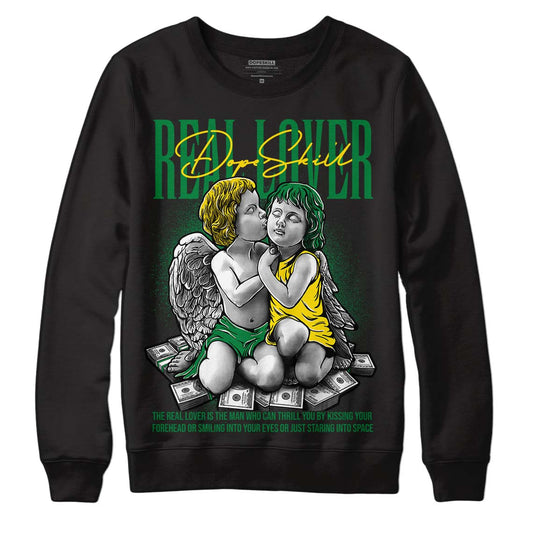Dunk Low Reverse Brazil DopeSkill Sweatshirt Real Lover Graphic - Black