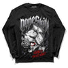 Fire Red 9s DopeSkill Long Sleeve T-Shirt Money On My Mind Graphic - Black 