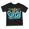 Aqua 5s DopeSkill Toddler Kids T-shirt Queen Graphic - Black 