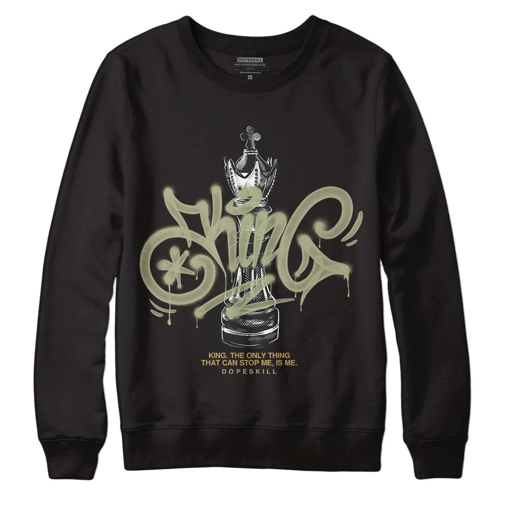 Jordan 5 Jade Horizon DopeSkill Sweatshirt King Chess Graphic Streetwear- Black