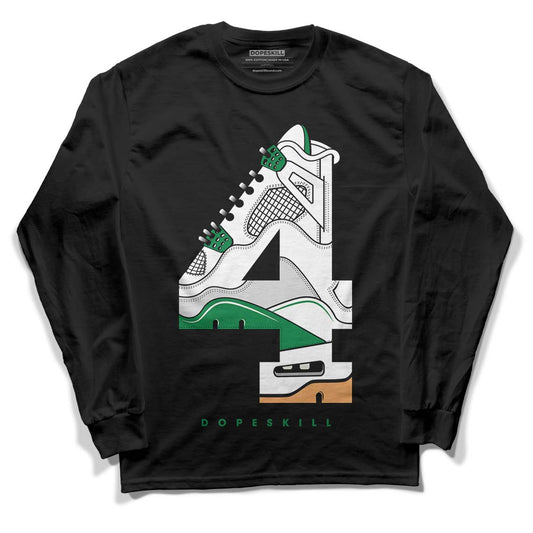 Nike SB x Jordan 4 “Pine Green” DopeSkill Long Sleeve T-Shirt No.4 Graphic Streetwear - Black