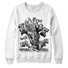 Jordan 4 Military Black DopeSkill Sweatshirt True Love Will Kill You Graphic - White 