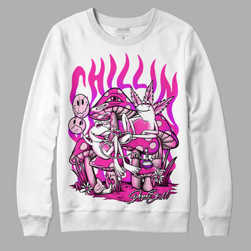 Triple Pink Dunk Low DopeSkill Sweatshirt Chillin Graphic - White 