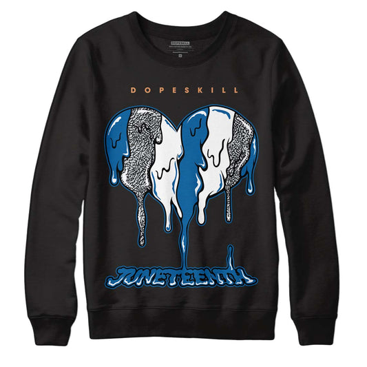 Jordan 3 Retro Wizards DopeSkill Sweatshirt Juneteenth Heart Graphic Streetwear - Black