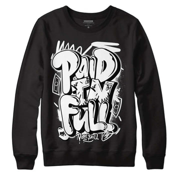 Jordan 1 High 85 Black White DopeSkill Sweatshirt New Paid In Full Graphic Streetwear - Black 