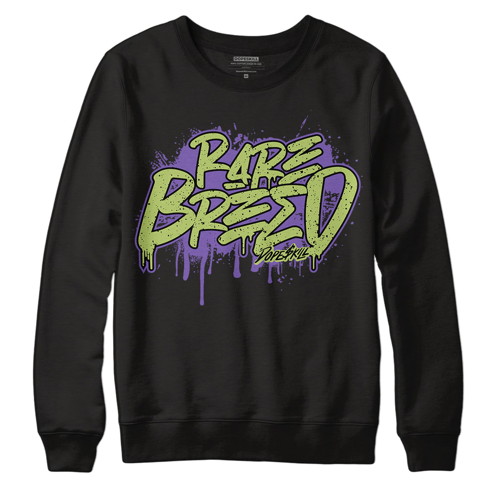Canyon Purple 4s DopeSkill Sweatshirt Rare Breed Graphic - Black