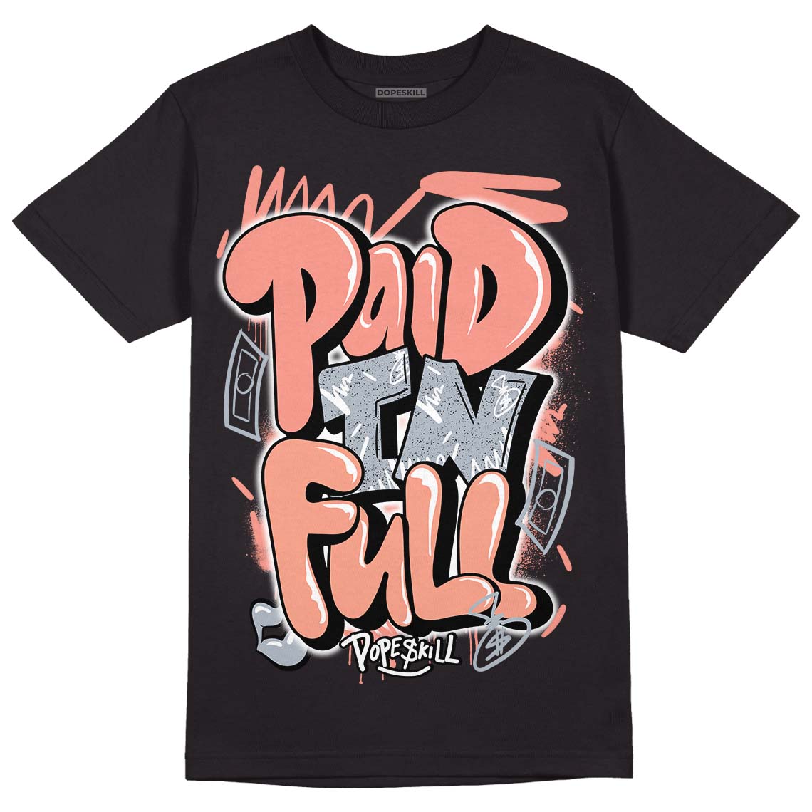 DJ Khaled x Jordan 5 Retro ‘Crimson Bliss’ DopeSkill T-Shirt New Paid In Full Graphic Streetwear - Black 
