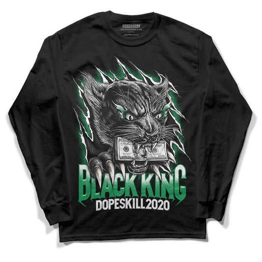 Jordan 2 Retro Lucky Green DopeSkill Long Sleeve T-Shirt Black King Graphic Streetwear  - Black