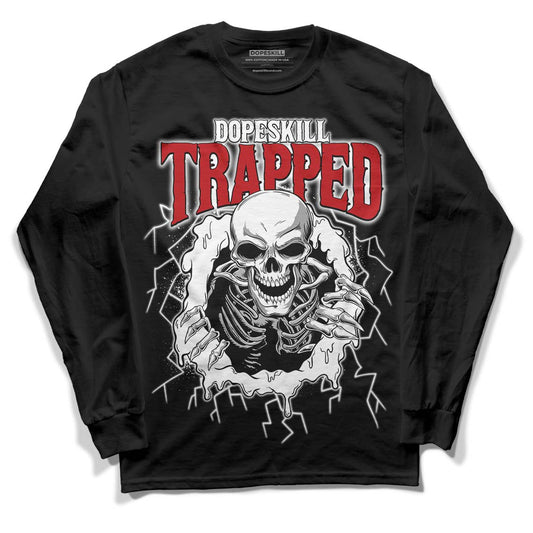 Jordan 13 Retro Playoffs DopeSkill Long Sleeve T-Shirt Trapped Halloween Graphic Streetwear - Black