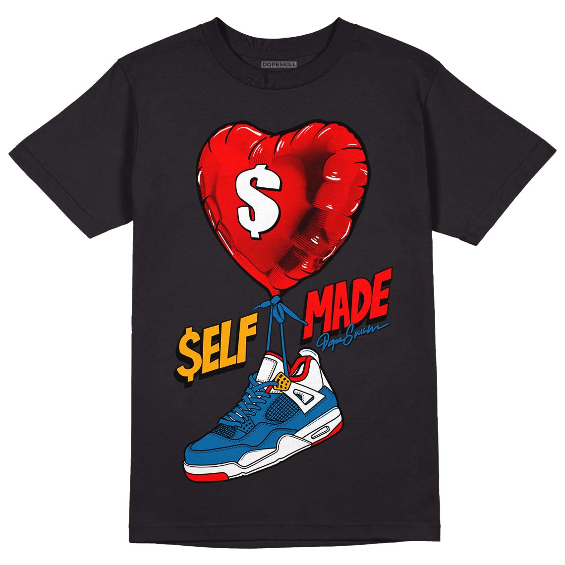 Messy Room 4s DopeSkill T-Shirt Self Made Graphic - Black