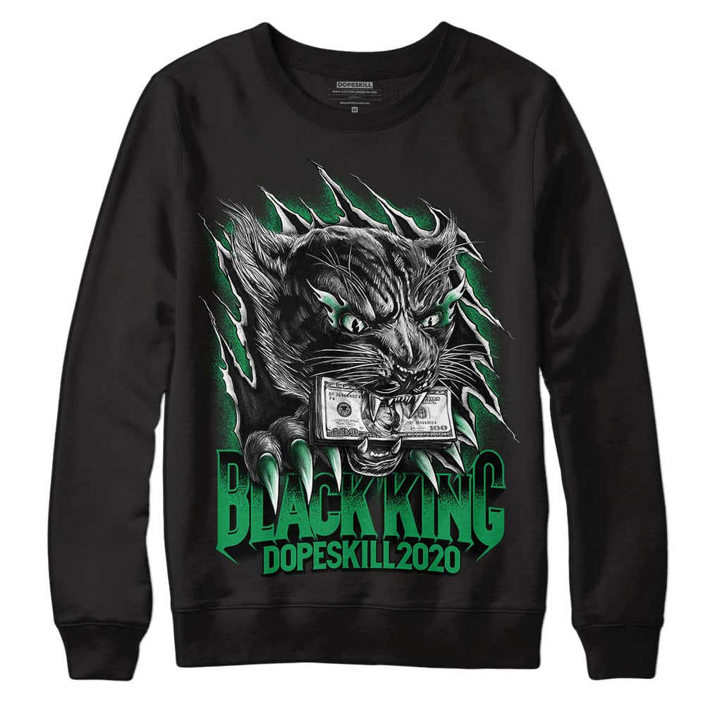 Jordan 6 Rings "Lucky Green" DopeSkill Sweatshirt Black King Graphic Streetwear - Black