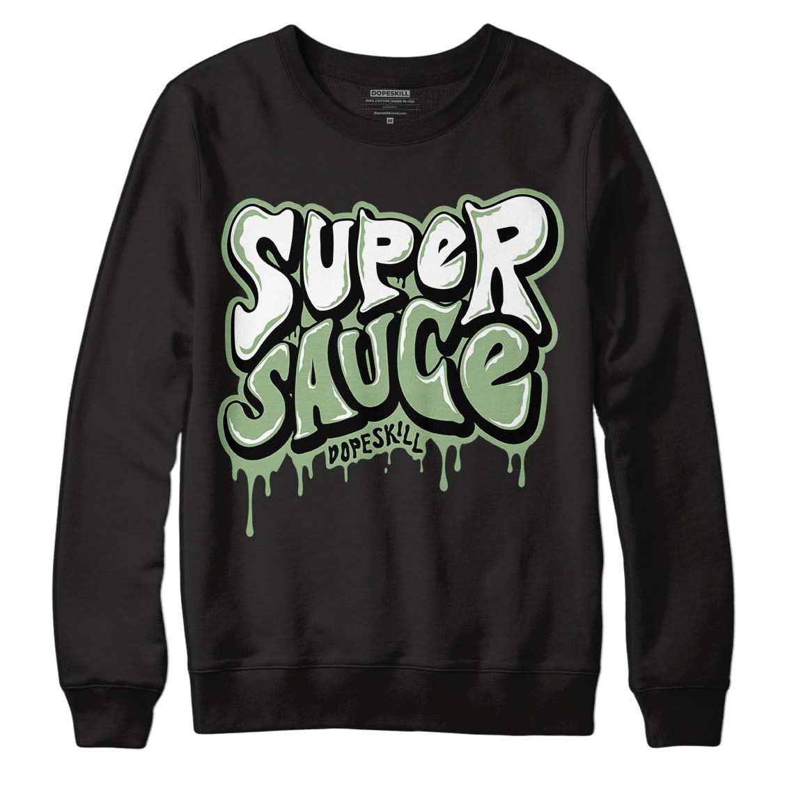 Jordan 4 Retro “Seafoam” DopeSkill Sweatshirt Super Sauce Graphic Streetwear  - Black