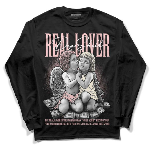 Jordan 1 High OG WMNS Washed Pink DopeSkill Long Sleeve T-Shirt Real Lover Graphic Streetwear - Black