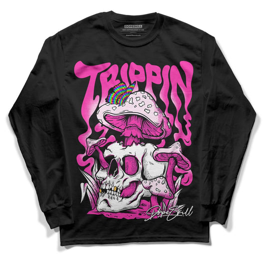 Triple Pink Dunk Low DopeSkill Long Sleeve T-Shirt Trippin Graphic - Black
