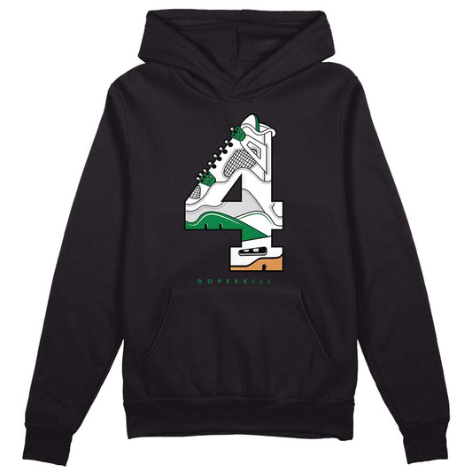 Nike SB x Jordan 4 “Pine Green” DopeSkill Hoodie Sweatshirt No.4 Graphic Streetwear - Black