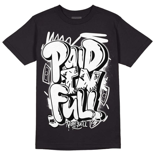 Jordan 1 High 85 Black White DopeSkill T-Shirt New Paid In Full Graphic Streetwear  - Black 