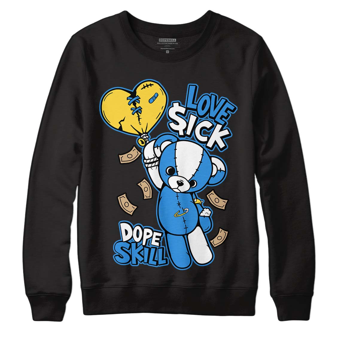 SB Dunk Low Homer DopeSkill Sweatshirt Love Sick Graphic - Black