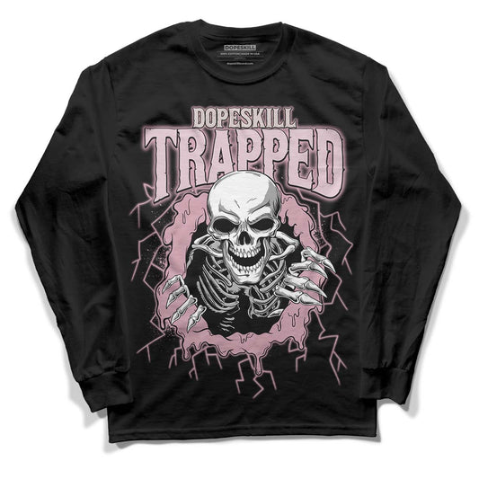 Dunk Low Teddy Bear Pink DopeSkill Long Sleeve T-Shirt Trapped Halloween Graphic - Black 