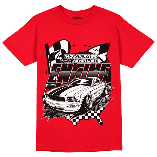 AJ 4 Red Thunder DopeSkill Red T-shirt ENGINE Tshirt Graphic