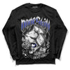 Racer Blue White Dunk Low DopeSkill Long Sleeve T-Shirt Money On My Mind Graphic - Black