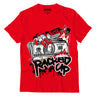 AJ 4 Red Thunder DopeSkill Red T-shirt Racked Up Graphic