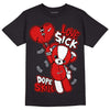 Gym Red 9s DopeSkill T-Shirt Love Sick Graphic - Black