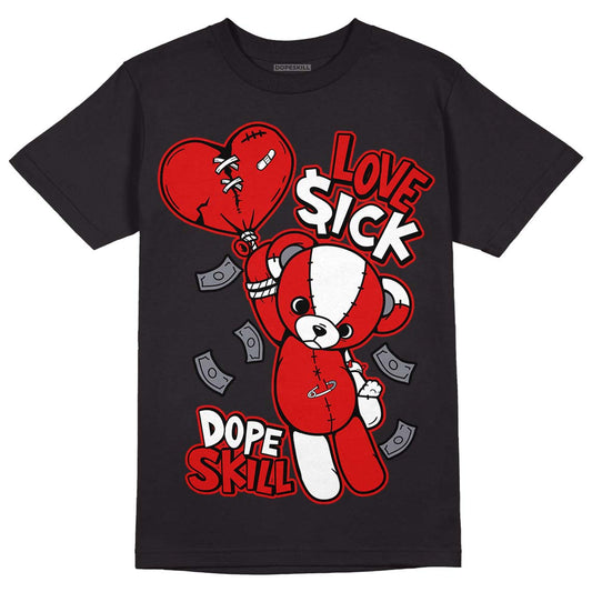 Gym Red 9s DopeSkill T-Shirt Love Sick Graphic - Black