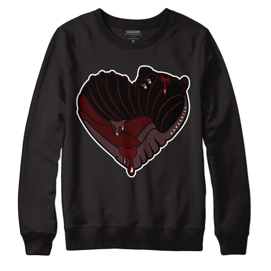 Jordan 12 x A Ma Maniére DopeSkill Sweatshirt Heart Jordan 12 Graphic Streetwear - Black 