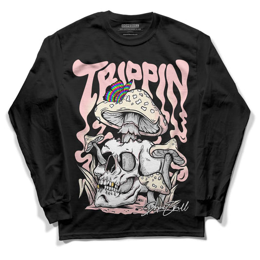 Jordan 1 High OG WMNS Washed Pink DopeSkill Long Sleeve T-Shirt Trippin Graphic Streetwear - Black