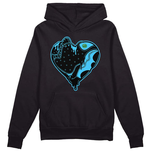 University Blue 13s DopeSkill Hoodie Sweatshirt Heart Jordan 13 Graphic - Black 