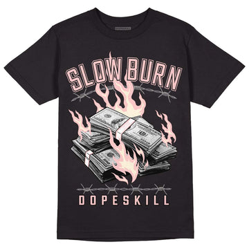 Jordan 1 High OG WMNS Washed Pink DopeSkill T-Shirt Slow Burn Graphic Streetwear - Black