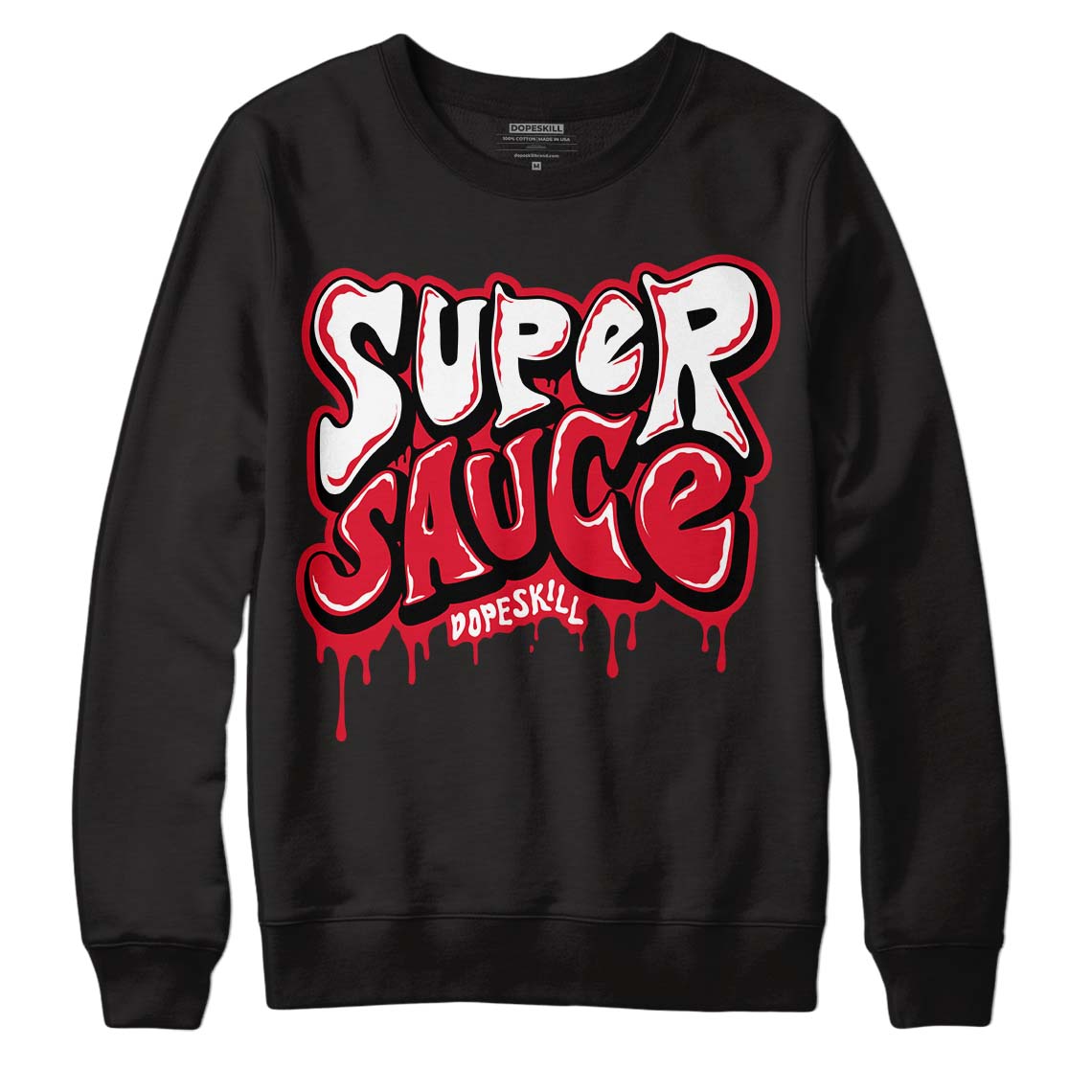 Lost & Found 1s DopeSkill Sweatshirt Super Sauce Graphic - Black