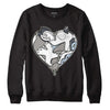 Jordan 6 Retro Cool Grey DopeSkill Sweatshirt Heart Jordan 6 Graphic Streetwear - Black 