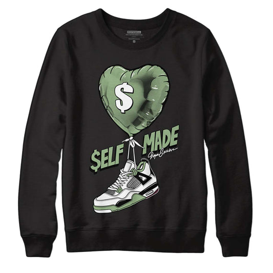 Jordan 4 Retro “Seafoam” DopeSkill Sweatshirt Self Made Graphic Streetwear  - Black