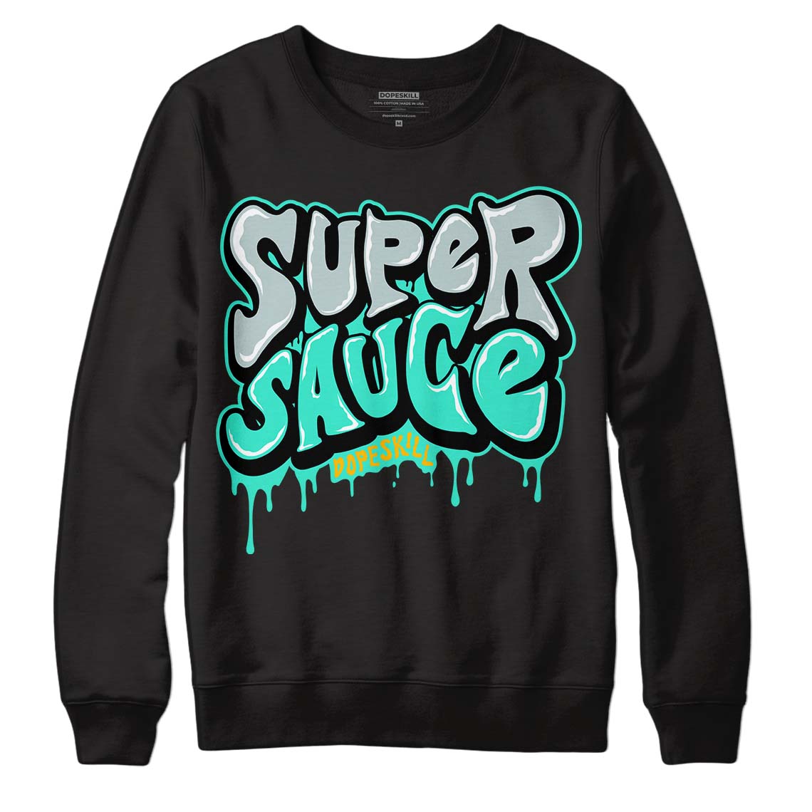 New Emerald 1s DopeSkill Sweatshirt Super Sauce Graphic - Black