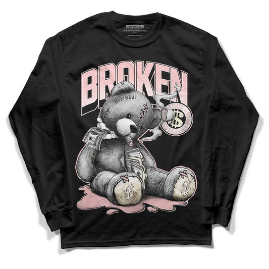 Jordan 1 High OG WMNS Washed Pink DopeSkill Long Sleeve T-Shirt Sick Bear Graphic Streetwear - Black