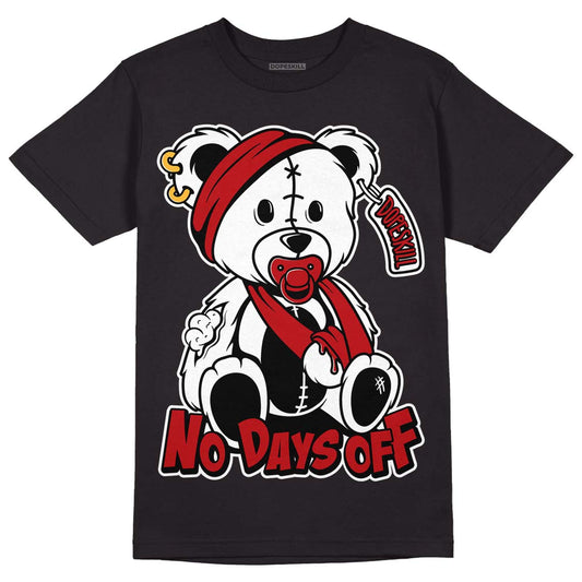 Playoffs 13s DopeSkill T-Shirt Hurt Bear Graphic - Black
