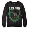 Jordan 2 Retro Lucky Green DopeSkill Sweatshirt New Black Queen Graphic Streetwear  - Black 