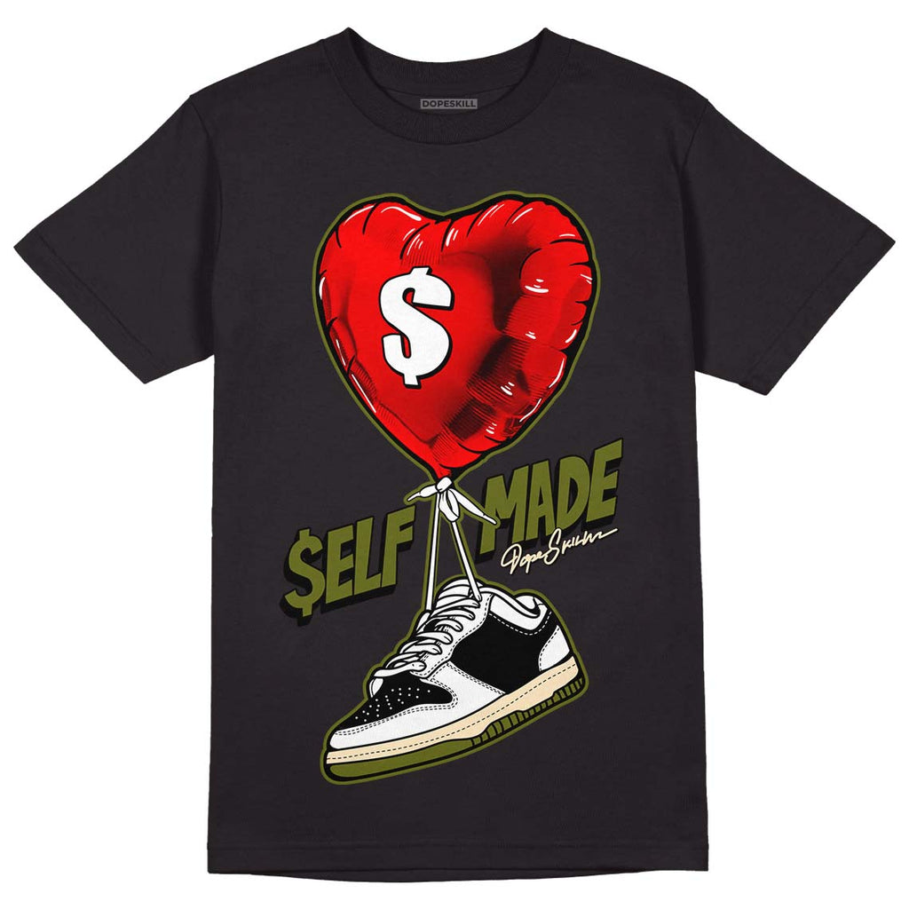 Travis Scott x Jordan 1 Low OG “Olive” DopeSkill T-Shirt Self Made Graphic Streetwear - Black