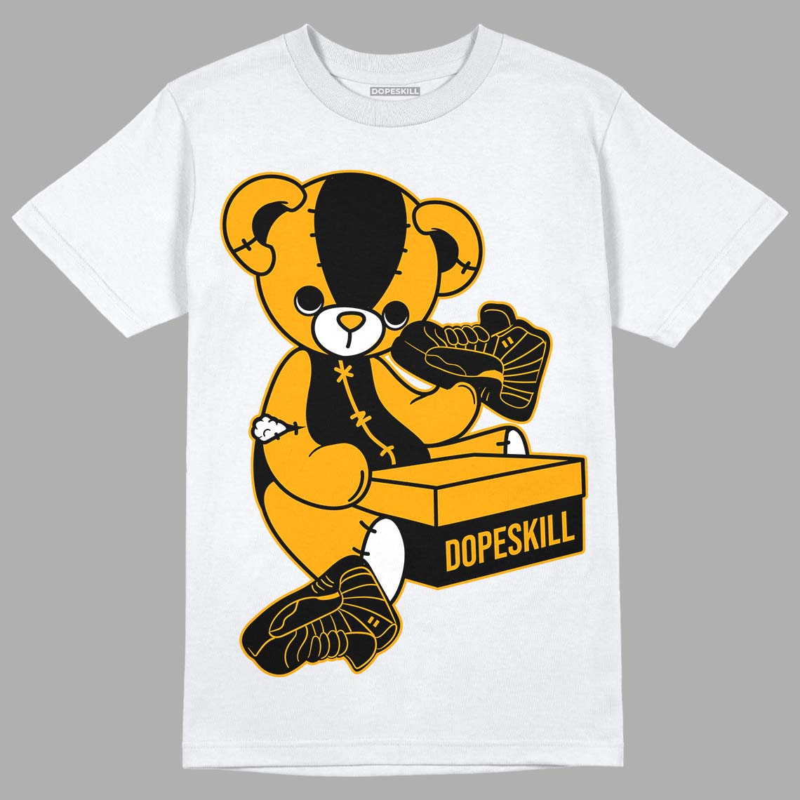 Black Taxi 12s DopeSkill T-Shirt Sneakerhead BEAR Graphic - White 